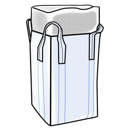 Мешок биг-бэг четырехстропный 95x95x150 см (верх юбка, дно глухое)