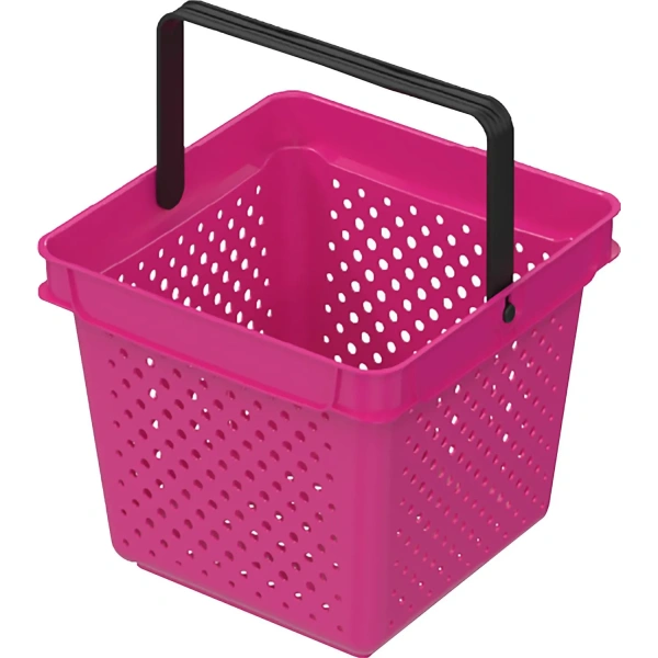 Корзина покупательская пластик фуксия