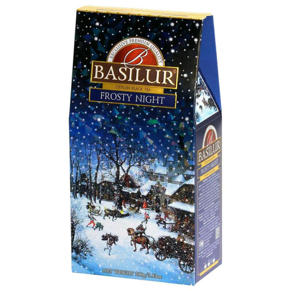 Чай подарочный Basilur Праздничная коллекция Морозная ночь листовой  черный 100 г