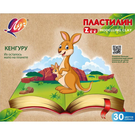 Пластилин классический Луч Zoo 30 цветов 450 г