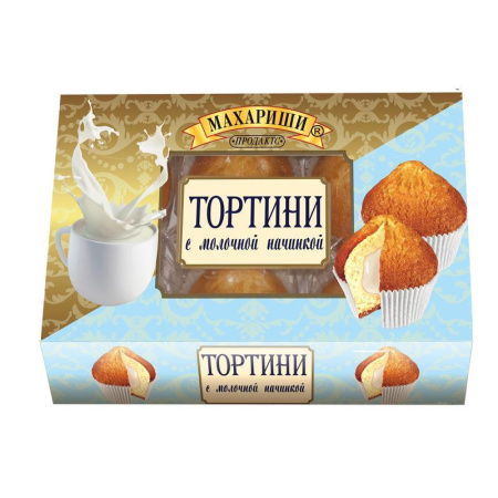 Кекс Махариши Тортини с молочной начинкой 200 г Кекс Махариши Тортини с молочной начинкой 200 г