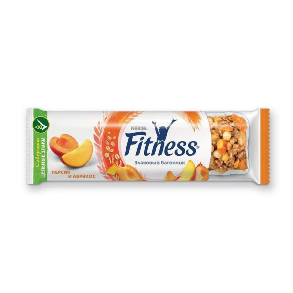 Батончики мюсли Fitness с персиком и абрикосом (16 батончиков по 23,5 грамм)