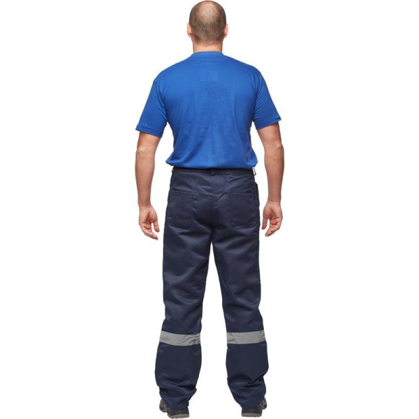 Брюки рабочие летние мужские л03-БР с СОП синие (размер 44-46 рост 182-188)