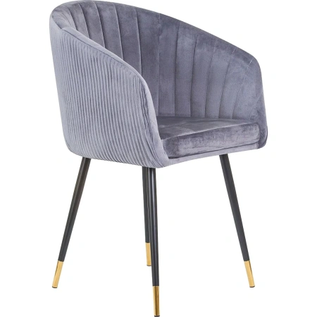 Кресло обеденное Dobrin Mary серый (велюр, металл)