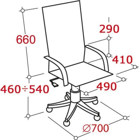 Кресло для руководителя Easy Chair  552 TTW черное (сетка, металл)