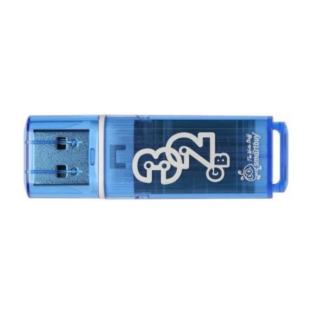 Флеш-память SmartBuy Glossy series 32Gb USB 2.0 голубая