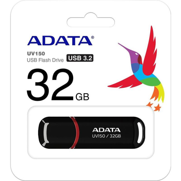 Флеш-память USB 3.2 32 ГБ A-DATA UV150 (AUV150-32G-RBK)