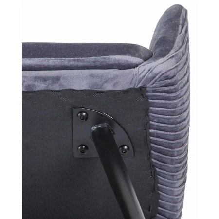 Кресло обеденное Dobrin Mary серый (велюр, металл)