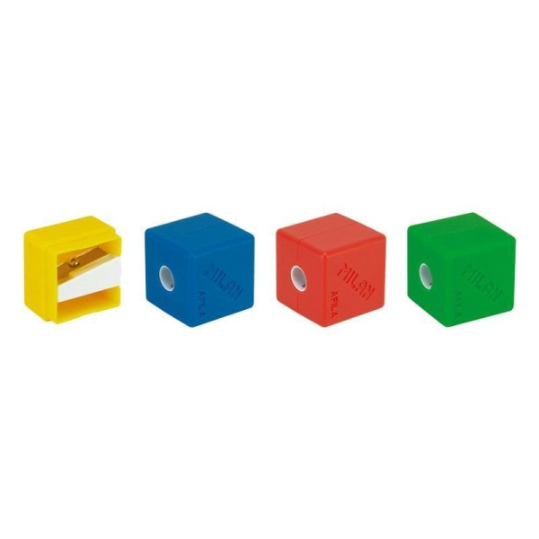 Точилка Milan Cubic с контейнером  в ассортименте
