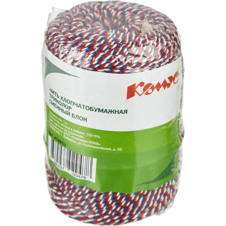 Нить хлопчатобумажная сменный блок, 120 м Нить хлопчатобумажная сменный блок, 120 м