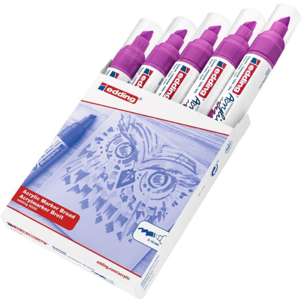 Маркер акриловый Edding 5000 ягодный (толщина линии 5-10 мм)