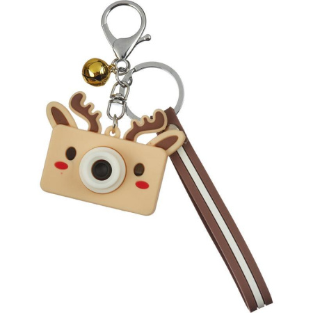 Брелок Фотоаппарат коричневый 4.7x5.7 см