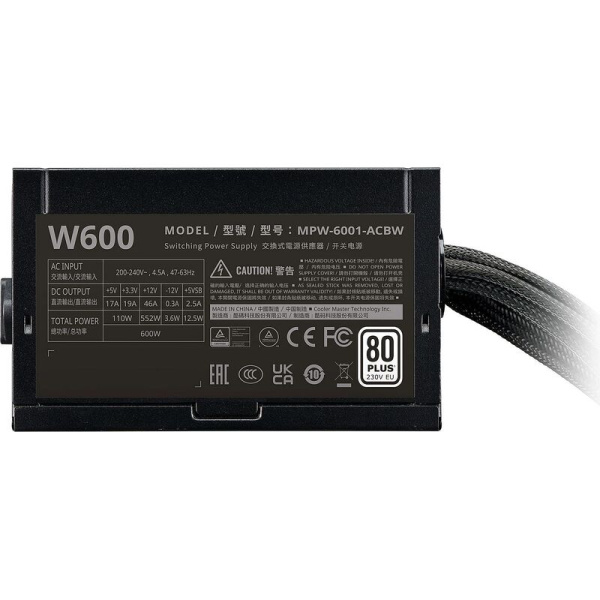 Блок питания Cooler Master 600 Вт (MPW-6001-ACBW-BEU)