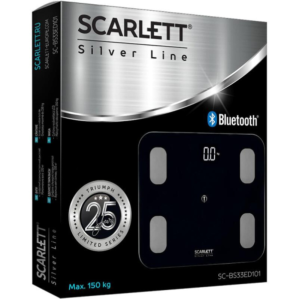 Весы напольные Scarlett SC-BS33ED101 черные