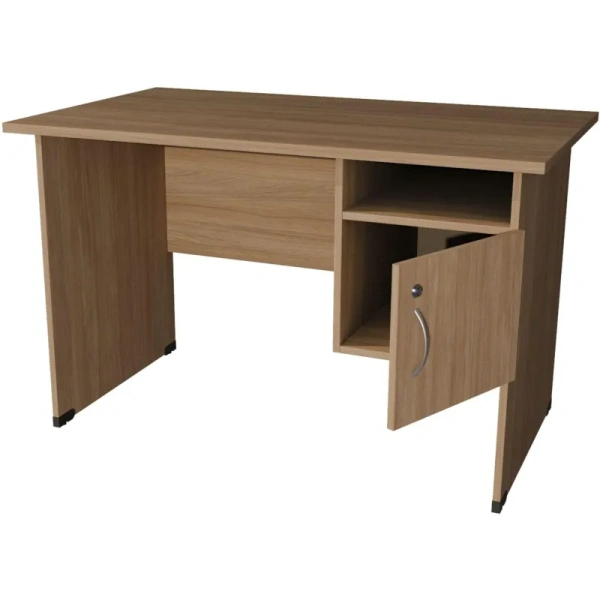 Стол прямой Комус Мебель Well с тумбой (дуб урбан янтарный, 1200х700х750  мм)