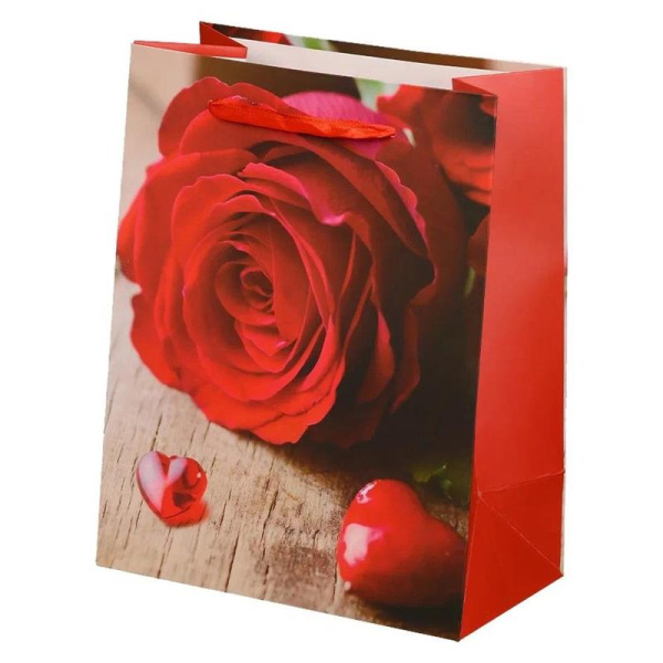 Пакет подарочный Розы (45x32х12 см)