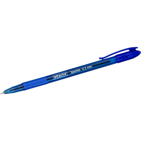Ручка шариковая неавтоматическая Attache Sparkle синяя (толщина линии  0.3 мм)