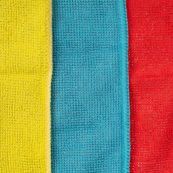 Салфетки хозяйственные микрофибра 30х30 см 180 г/кв.м 3 штуки в упаковке