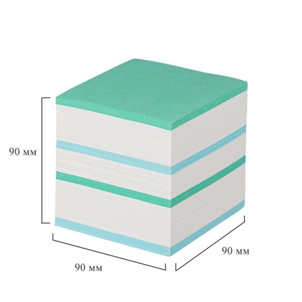 Блок для записей Attache запасной 90x90x90 мм разноцветный (плотность 65 г/кв.м)