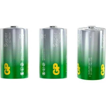 Батарейки GP Super большие D LR20 (2 штуки в упаковке)