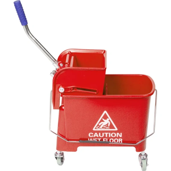 Тележка уборочная Luscan Professional 1-ведерная с отжимом 20 л   (красная)
