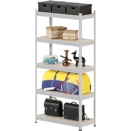 Стеллаж металлический First HIT Board 5 полок (металлик, 912х400х1824  мм)