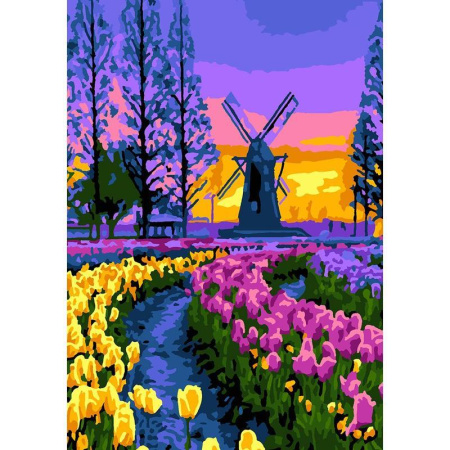 Картина по номерам Lori Долина тюльпанов