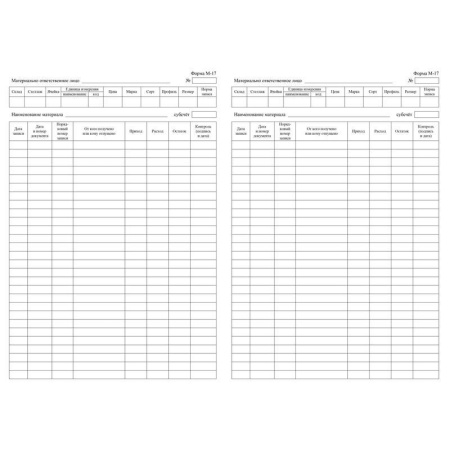 Книга складского учета материалов (16 листов, скрепка, обложка офсет, 3 штуки в упаковке)