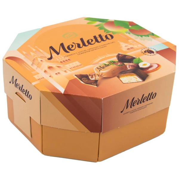 Конфеты шоколадные Merletto с орехами 150 г