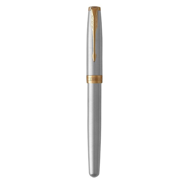 Ручка перьевая Parker Sonnet Stainless Steel GT цвет чернил черный цвет  корпуса серебристый (артикул производителя 1931505)