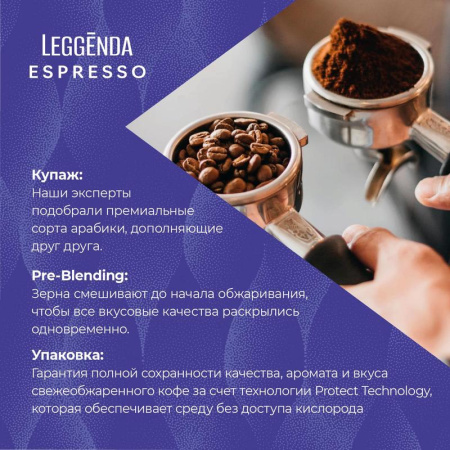 Кофе в зернах Poetti Leggenda Espresso 100% арабика 1 кг Кофе в зернах Poetti Leggenda Espresso 100% арабика 1 кг
