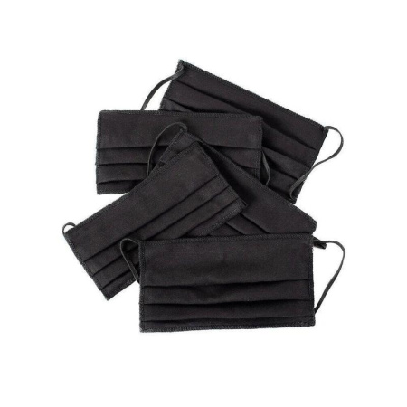 Маска защитная многоразовая текстильная черная (10 штук в упаковке) Маска защитная многоразовая текстильная черная (10 штук в упаковке)