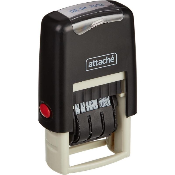 Датер автоматический пластиковый Attache 7810 (шрифт 3 мм, месяц  обозначается цифрами, оттиск 3x20 мм)