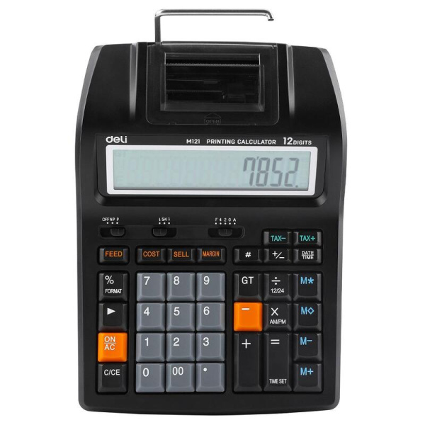 Калькулятор печатающий Deli EM121-EU 12-разрядный 172x203x55 мм