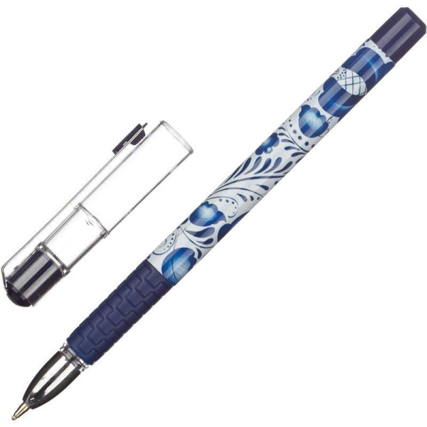 Ручка шариковая Attache Гжель синяя (масляные чернила, толщина линии 0.5 мм)