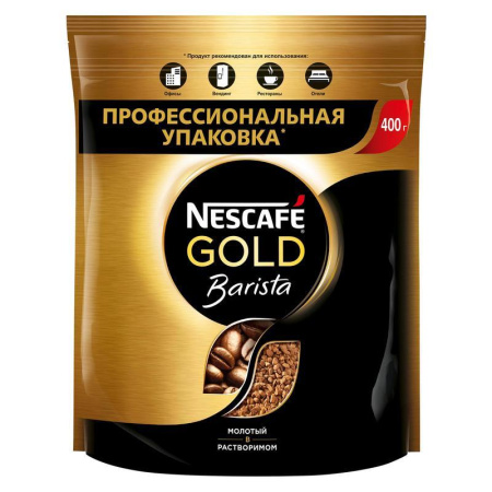 Кофе растворимый Nescafe Gold Barista 400 г (пакет)