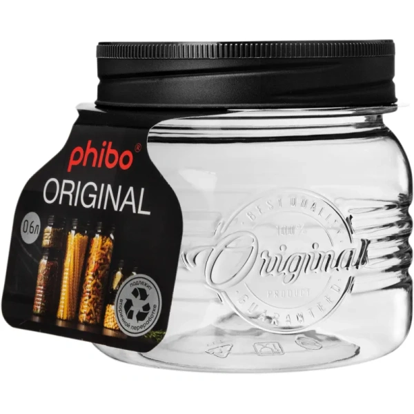Банка для хранения продуктов Phibo Original пластиковая 600 мл