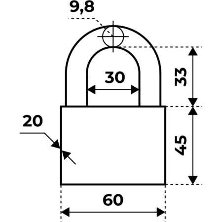 Замок навесной Аллюр ВС1Ч-060 60 мм хром