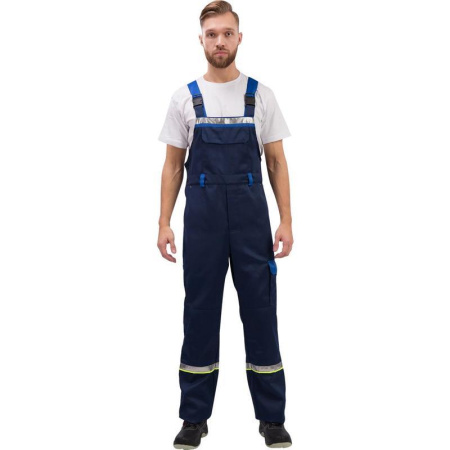Костюм рабочий летний мужской л26-КПК с СОП синий/васильковый (размер 52-54, рост 182-188)