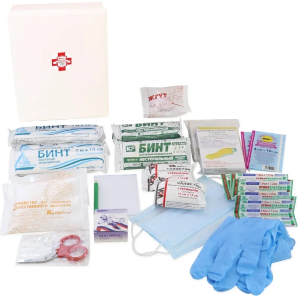 Аптечка первой помощи работникам Виталфарм ф.34. 54122 по приказу №262н  с наполнением (пластиковый шкаф)