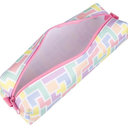 Пенал-косметичка односекционный Комус Класс Tetris розовый