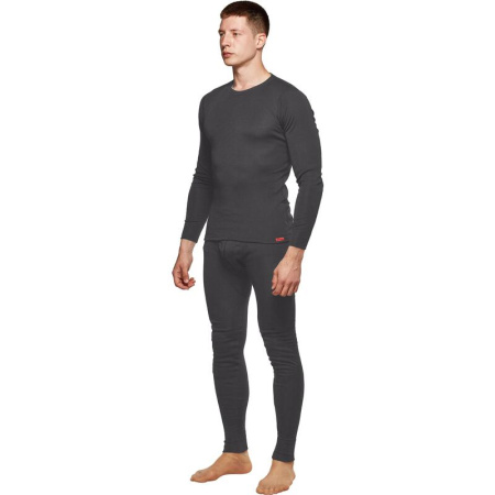 Термофутболка Comazo мужская Activ-35 трикотаж полиэстер темно-серая с  начесом (размер 58, рост 182)