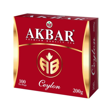 Чай Акбар Ceylon черный 100 пакетиков Чай Акбар Ceylon черный 100 пакетиков