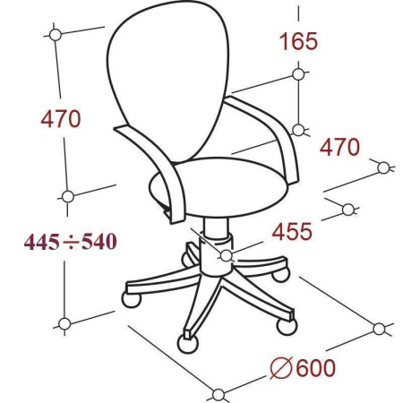 Кресло офисное Easy Chair 304 черное (сетка/ткань, пластик)