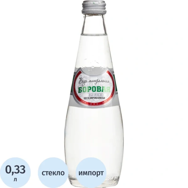 Вода минеральная Боровая лечебно-столовая негазированная 0.33 л Вода минеральная Боровая лечебно-столовая негазированная 0.33 л