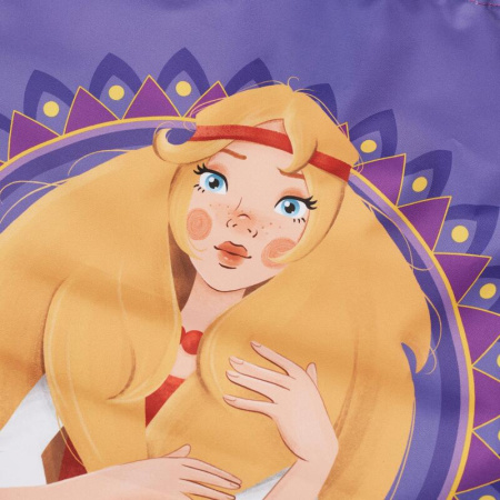 Мешок для сменной обуви Комус Три богатыря Аленушка 360x470 мм синий