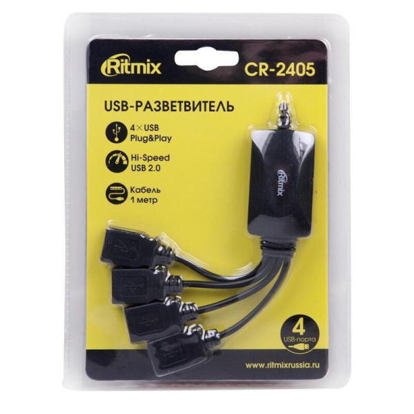 Разветвитель USB Ritmix CR-2405 (15119259)