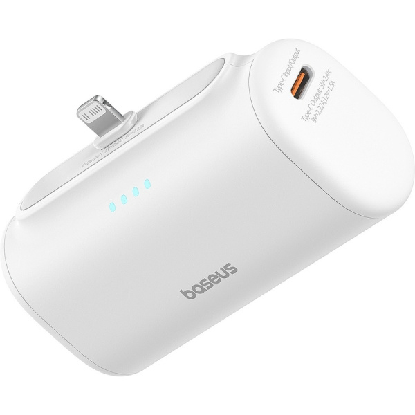 Внешний аккумулятор (power bank) Baseus Compact 5000 мАч белый  (BAS-P1006830721300)
