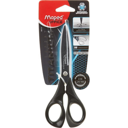 Ножницы Maped Expert Titanium 17 см, с титановым покрытием, симметричные