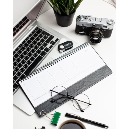 Планинг недатированный Attache Agenda искусственная кожа 60 листов черный (303x150 мм)